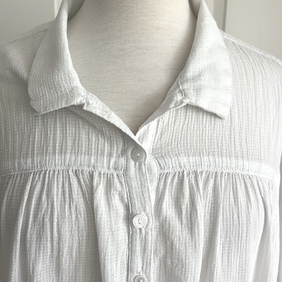 Esby Apparel Pippa White Cotton Gauze Dress Size Medium - Picture 5 of 8